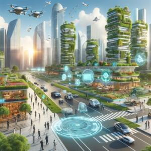 Futuristic Cityscape Harmony of Technology and Sustainability